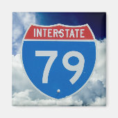 Interstate 79 Schild, Straßenschild Magnet (Vorne)
