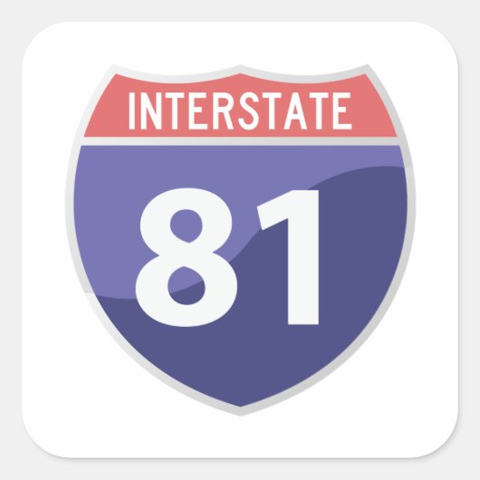 Interstate 81 (I-81) Road Trip Travel Sticker (Vorderseite)