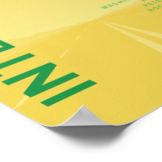 Interstate 95 (I-95) Poster (Gelb) (Ecke)