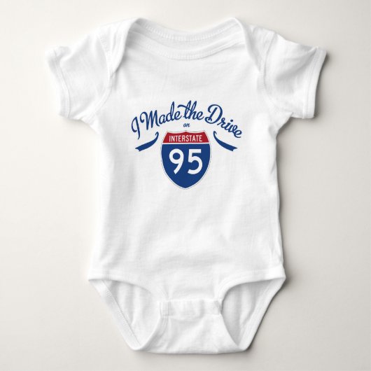 Interstate 95 One-Piece Baby Strampler (Vorderseite)