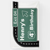 Interstate Birthday Banner (Vertikal)