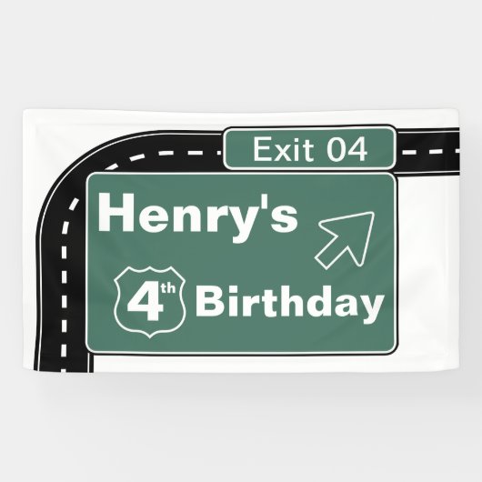 Interstate Birthday Banner (Horizontal)
