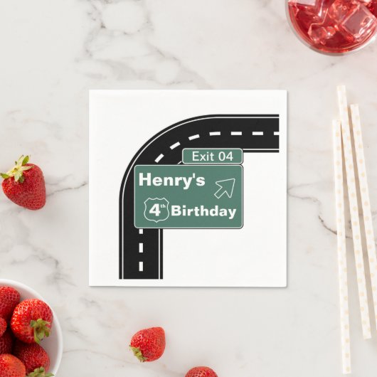 Interstate Birthday Napkins Serviette (Beispiel)