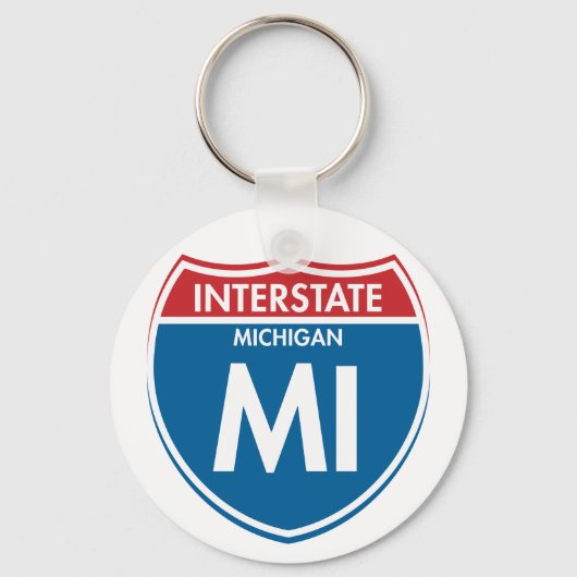 Interstate Michigan MI Schlüsselanhänger (Vorderseite)