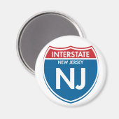 Interstate New Jersey NJ Magnet (Vorderseite/Rückseite)