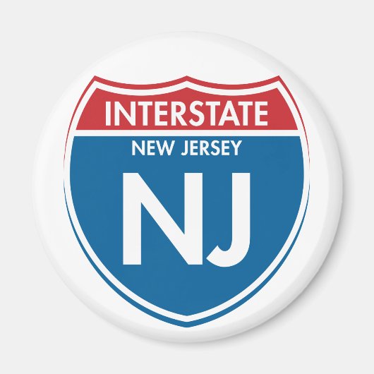 Interstate New Jersey NJ Magnet (Vorne)