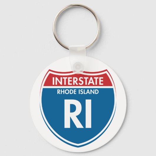 Interstate Rhode Island RI Schlüsselanhänger (Vorderseite)