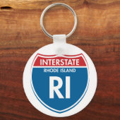 Interstate Rhode Island RI Schlüsselanhänger (Vorderseite)