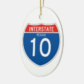 Interstate Sign 10 - Texas Keramikornament (Links)