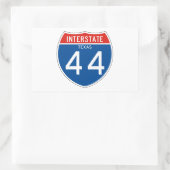 Interstate Sign 44 - Texas Rechteckiger Aufkleber (Tasche)