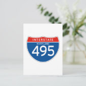 Interstate Sign 495 - Maryland Postkarte (Stehend Vorderseite)