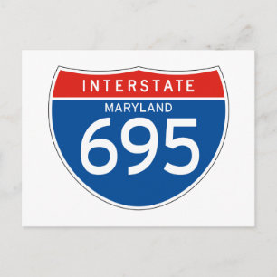 Interstate Sign 695 - Maryland Postkarte