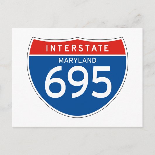 Interstate Sign 695 - Maryland Postkarte (Vorderseite)