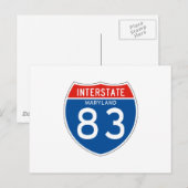 Interstate Sign 83 - Maryland Postkarte (Vorne/Hinten)