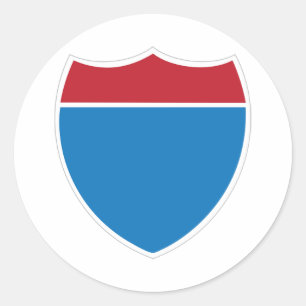 Interstate Sign Runder Aufkleber