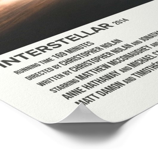 interstellar 2014 poster (Ecke)