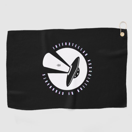 Interstellar Association of Gyronauts Disk Towel Golfhandtuch (Horizontal)