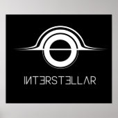 Interstellar Gargantua Logo weiß Poster (Vorne)