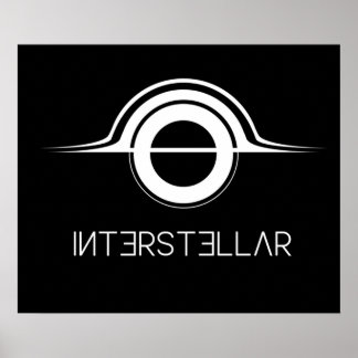 Interstellar Gargantua Logo weiß Poster