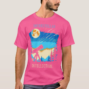 Interstellar Intellectual Moon and Stars Astronomi T-Shirt