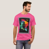 Interstellar Odyssey Vibrant Astronaut Exploration T-Shirt (Vorne ganz)