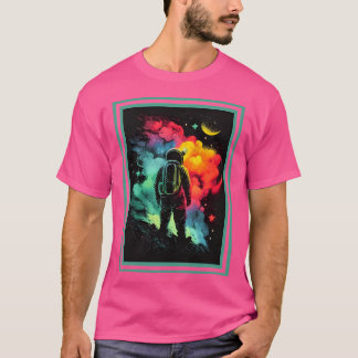 Interstellar Odyssey Vibrant Astronaut Exploration T-Shirt