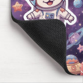 Interstellar Paws - Niedlicher Weltraumhund im Abe Mousepad (Ecke)