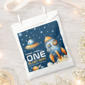 Interstellar Rocket Launch Blast Off 1st Birthday Geschenktütchen (Ausgeschnitten)