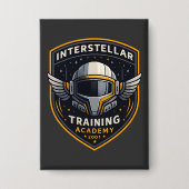 Interstellar Training Academy Sci-Fi Emblem Button (Vorderseite)