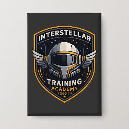 Interstellar Training Academy Sci-Fi Emblem Button