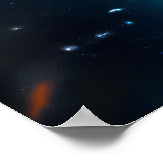 Interstellar Traveler Astronaut Earth Space Art Poster (Ecke)