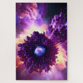 Interstellare lila Nebel-Wolken im Sonnensystem Puzzle (Vertikal)