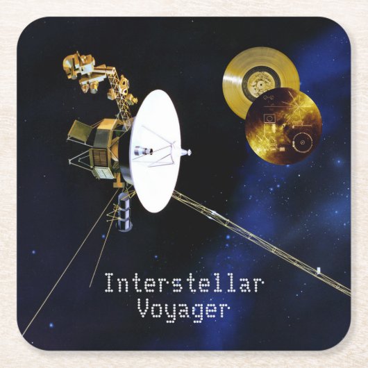 Interstellare Voyager Raumsonde Rechteckiger Pappuntersetzer (Vorderseite)