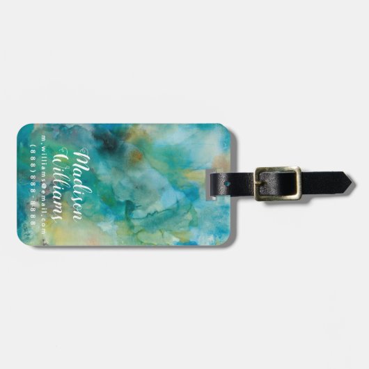 Interstellarer | aquamariner blauer Himmel Gepäckanhänger (Vorderseite horizontal)