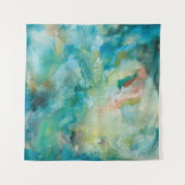 Interstellarer | aquamariner blauer Himmel Wandteppich (Vorderseite (Horizontal))