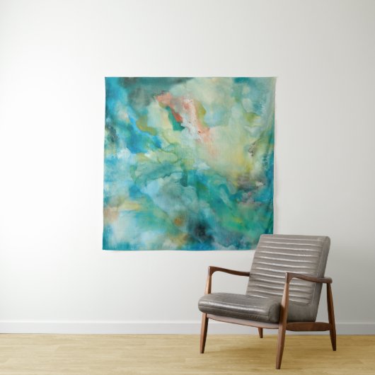 Interstellarer | aquamariner blauer Himmel Wandteppich (Beispiel)