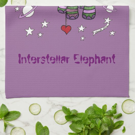 Interstellares Elefant-Tee-Tuch Handtuch (Gefaltet)