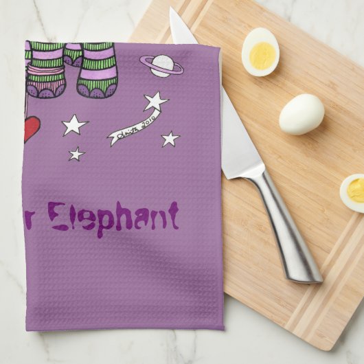 Interstellares Elefant-Tee-Tuch Handtuch (Viertel Falte)