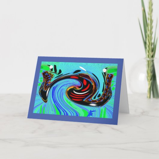 Interstellarreise Feiertagskarte (Vorderseite)