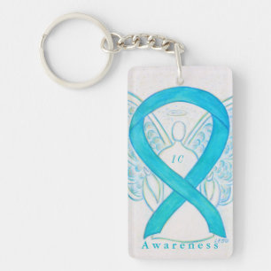 Interstitial Cystic (IC) Awareness Ribbon Schlüsse Schlüsselanhänger