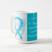 Interstitielle Cystitis Awareness Ribbon Angel Tas Kaffeetasse (Vorderseite Links)