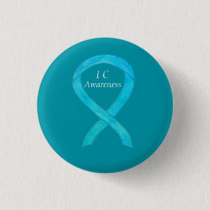 Interstitielle Cystitis (IC) Awareness Ribbon Butt Button