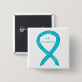 Interstitielle Cystitis (IC) Awareness Ribbon Butt Button (Vorne & Hinten)