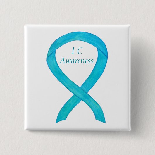 Interstitielle Cystitis (IC) Awareness Ribbon Butt Button (Vorderseite)