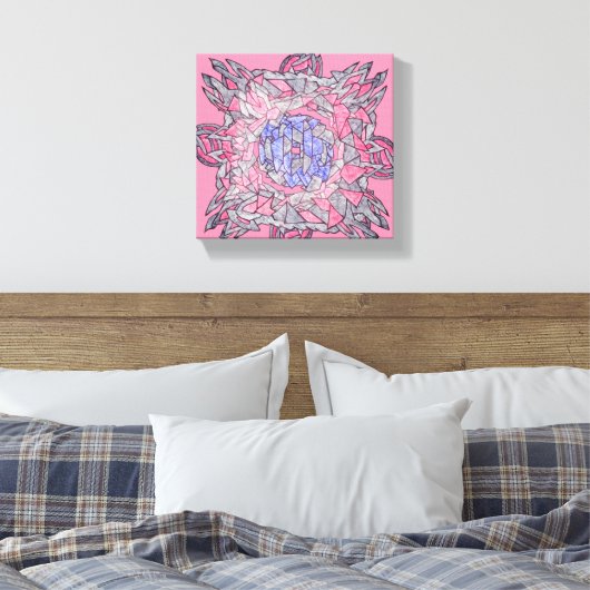 Intertwined Abstract Echoes Canvas Art Leinwanddruck (Insitu (Schlafzimmer))