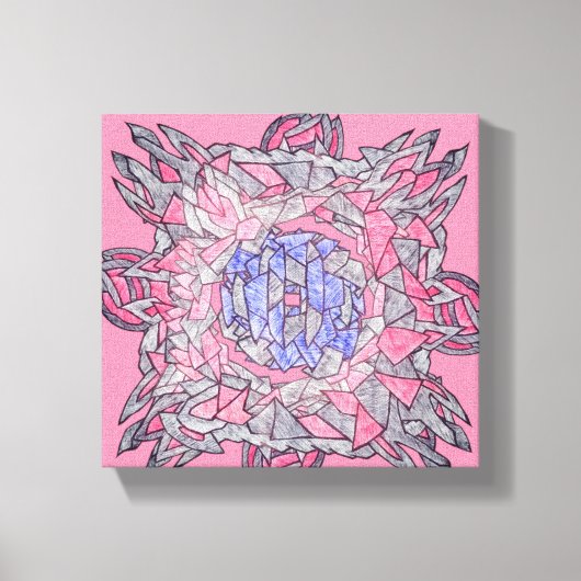 Intertwined Abstract Echoes Canvas Art Leinwanddruck (Vorderseite)