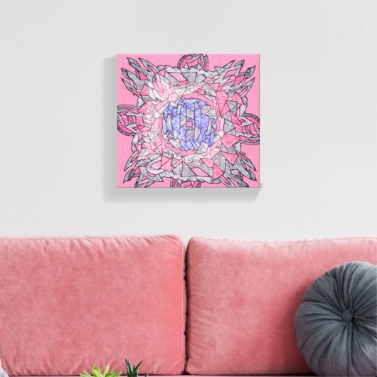 Intertwined Abstract Echoes Canvas Art Leinwanddruck (Insitu (Wohnzimmer))
