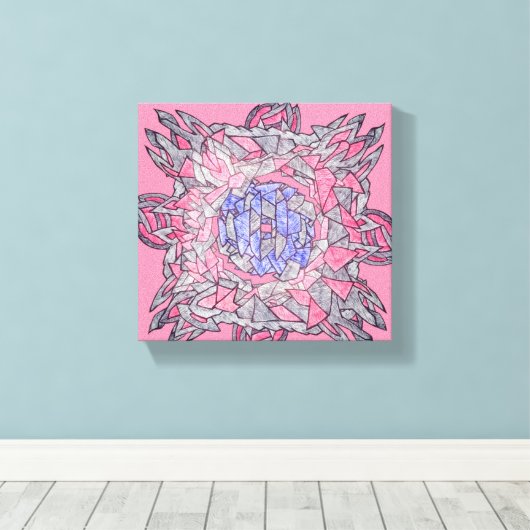 Intertwined Abstract Echoes Canvas Art Leinwanddruck (Insitu (Holzboden))