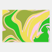 Intertwined Color Waves with Soft Curves Geschenkpapier Set (Vorderseite 3)