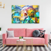 Intertwined Colors Leinwanddruck (Insitu (Wohnzimmer))